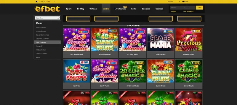 Популярни игри и слотове в онлайн казина EfBet