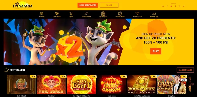 Spinamba онлайн казино начална страница
