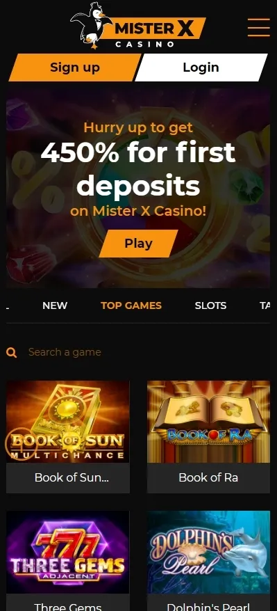 Mobil Mister X Casino