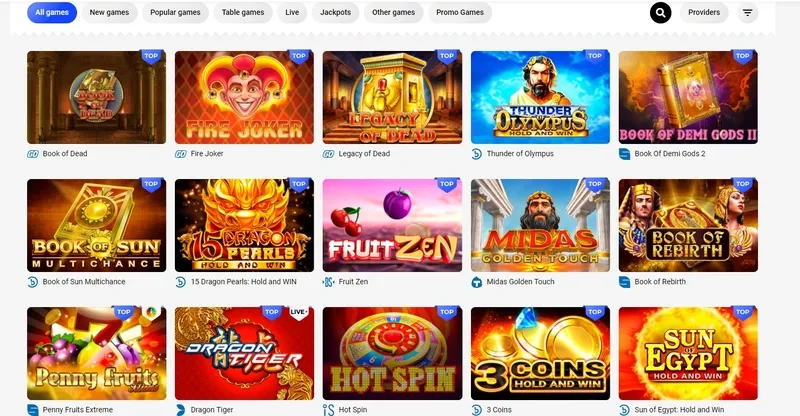 Популярни игри и слотове в Slottica Casino