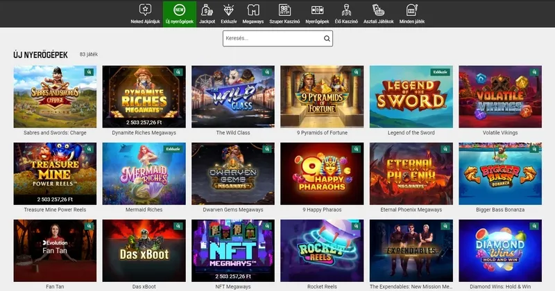 Népszerű játékok és nyerőgépek az Unibet Casino