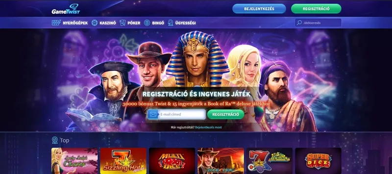 GameTwist Casino honlapja