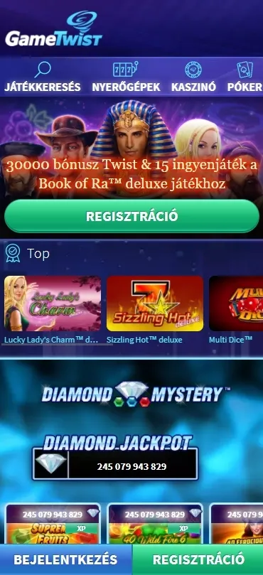 A GameTwist Casino mobil változatai