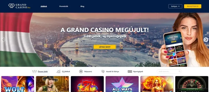 Grand Casino honlapja