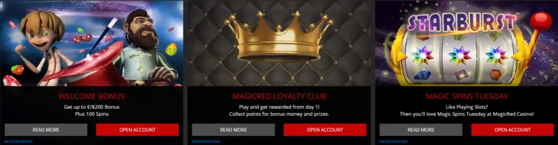 MagicRed казино бонуси